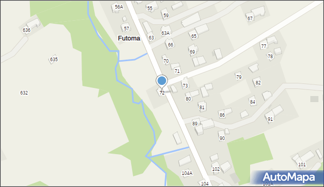 Futoma, Futoma, 72, mapa Futoma