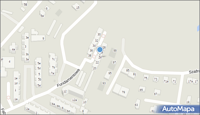 Gdańsk, Fundamentowa, 24, mapa Gdańska