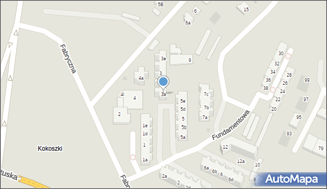 Gdańsk, Fundamentowa, 3a, mapa Gdańska