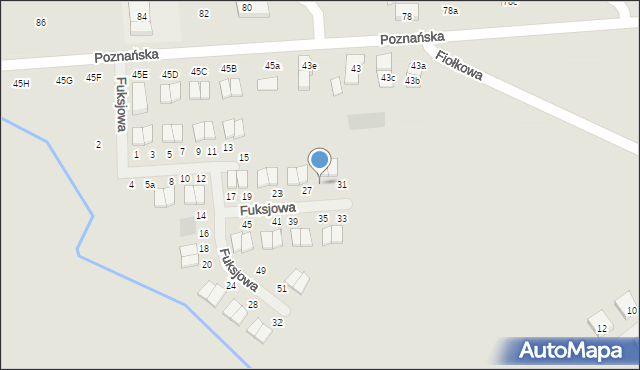 Pobiedziska, Fuksjowa, 29, mapa Pobiedziska