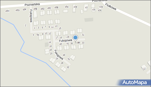 Pobiedziska, Fuksjowa, 37, mapa Pobiedziska