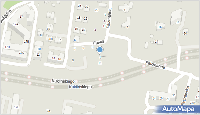 Wrocław, Funka Kazimierza, 1, mapa Wrocławia