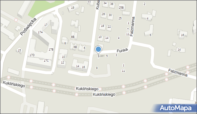 Wrocław, Funka Kazimierza, 7, mapa Wrocławia