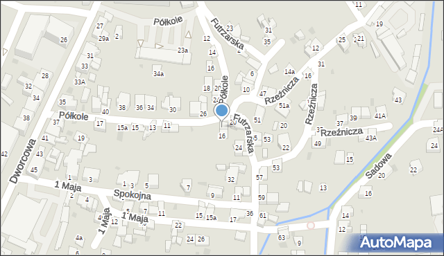 Żywiec, Futrzarska, 18, mapa Żywiec