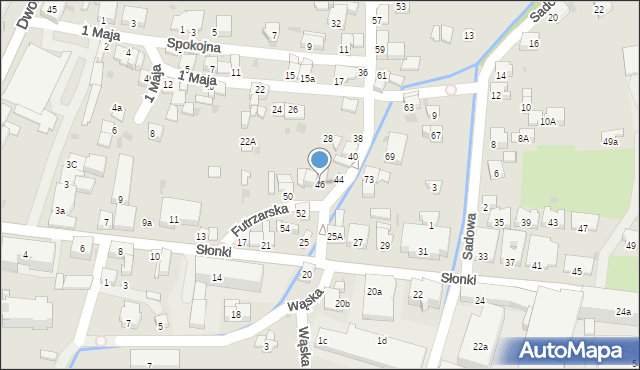 Żywiec, Futrzarska, 46, mapa Żywiec