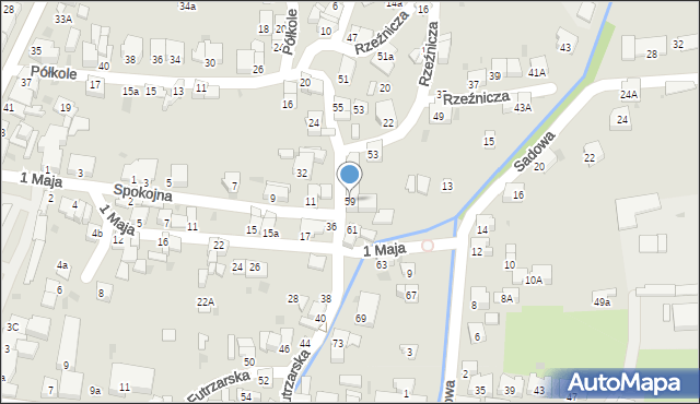 Żywiec, Futrzarska, 59, mapa Żywiec