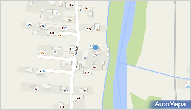 Biały Dunajec, Galicy, gen., 40, mapa Biały Dunajec