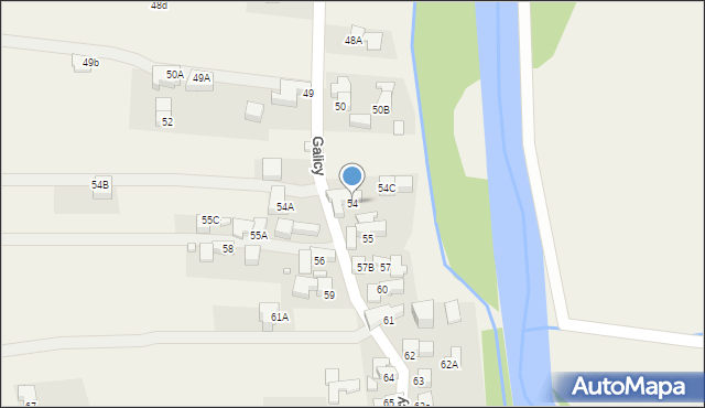 Biały Dunajec, Galicy, gen., 54, mapa Biały Dunajec