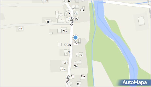 Biały Dunajec, Galicy, gen., 65A, mapa Biały Dunajec