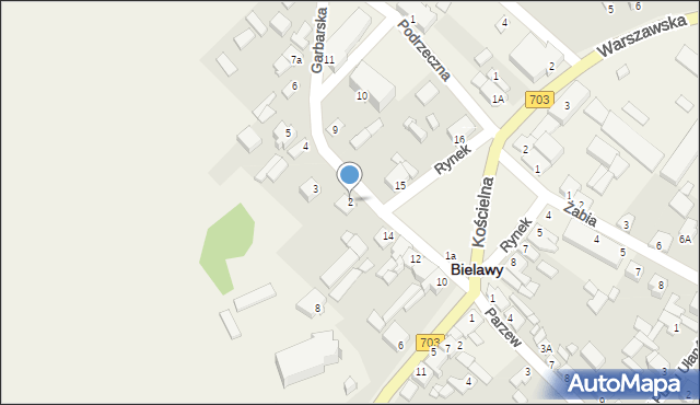 Bielawy, Garbarska, 2, mapa Bielawy