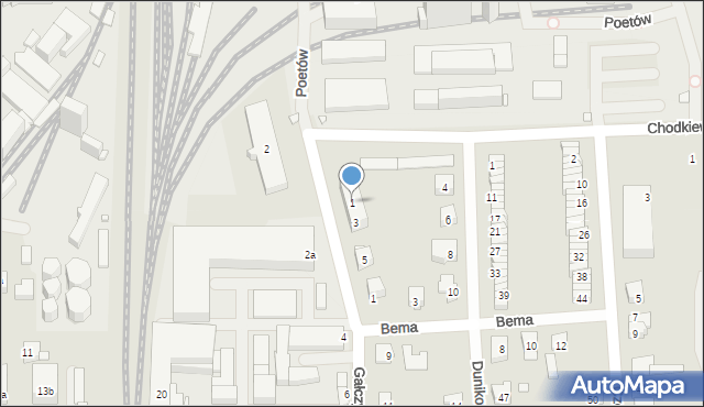 Bielsko-Biała, Gałczyńskiego Konstantego Ildefonsa, 1, mapa Bielsko-Białej