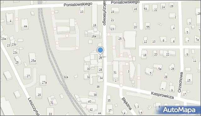 Bielsko-Biała, Gałczyńskiego Konstantego Ildefonsa, 26, mapa Bielsko-Białej