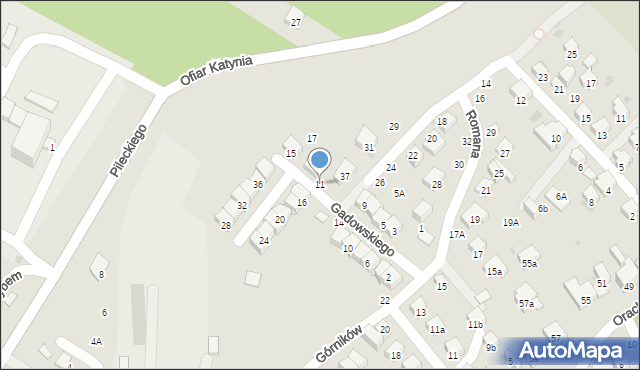 Bochnia, Gadowskiego Walentego, ks., 11, mapa Bochni