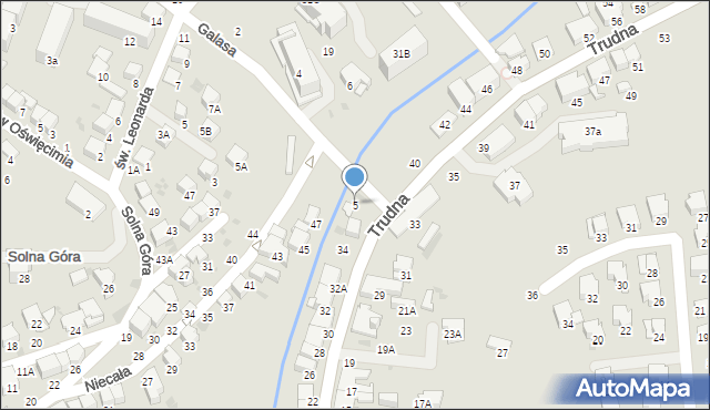 Bochnia, Galasa Piotra, 5, mapa Bochni