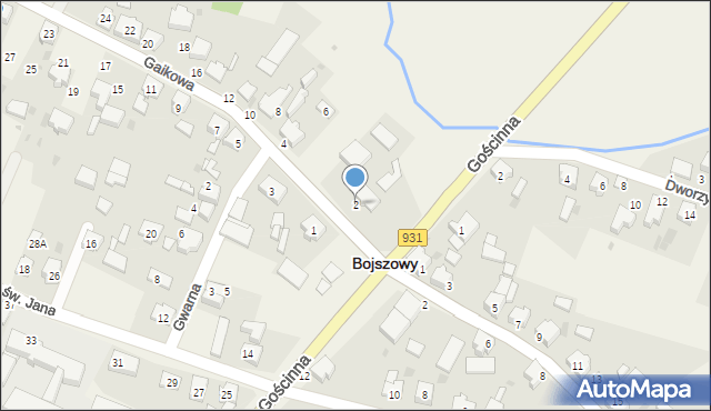 Bojszowy, Gaikowa, 2, mapa Bojszowy