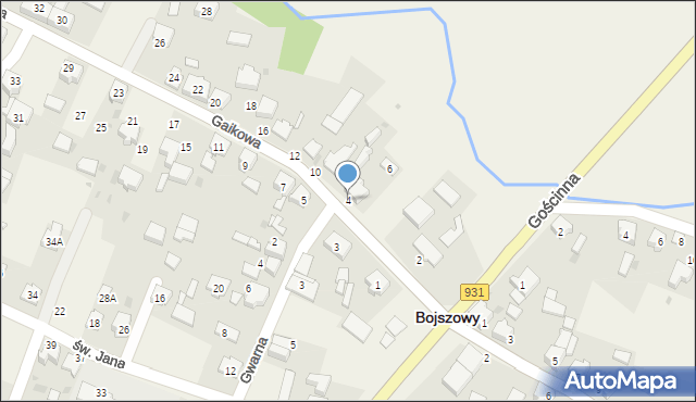 Bojszowy, Gaikowa, 4, mapa Bojszowy