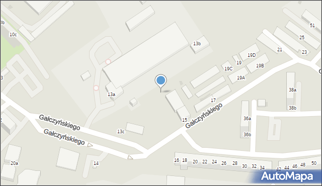 Bolesławiec, Gałczyńskiego Konstantego Ildefonsa, 13a, mapa Bolesławca