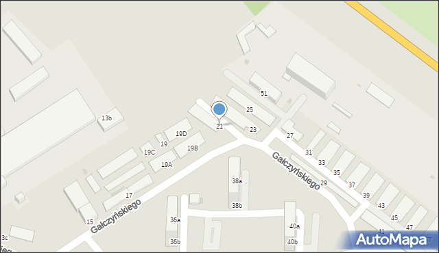 Bolesławiec, Gałczyńskiego Konstantego Ildefonsa, 21, mapa Bolesławca