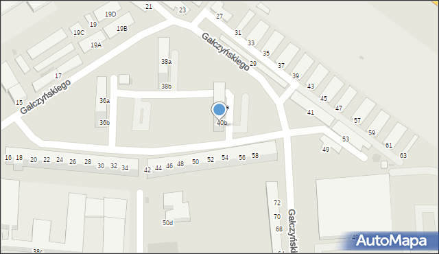 Bolesławiec, Gałczyńskiego Konstantego Ildefonsa, 40a, mapa Bolesławca