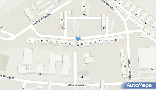 Bolesławiec, Gałczyńskiego Konstantego Ildefonsa, 42, mapa Bolesławca