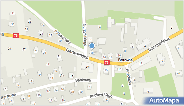 Borowie, Garwolińska, 18, mapa Borowie