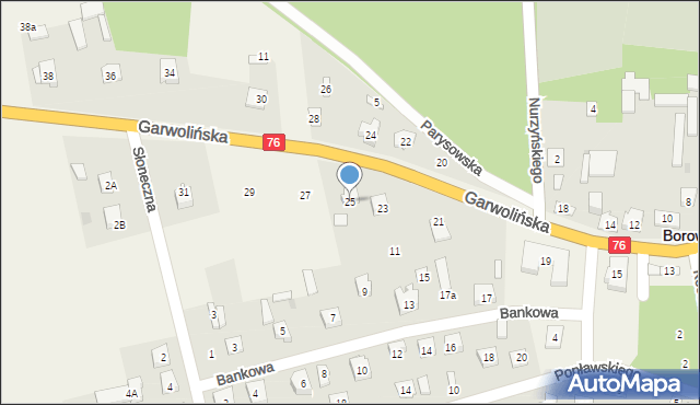 Borowie, Garwolińska, 25, mapa Borowie