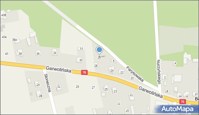 Borowie, Garwolińska, 26, mapa Borowie