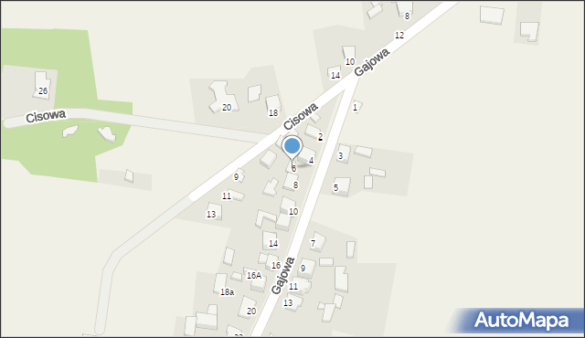 Brudzowice, Gajowa, 6, mapa Brudzowice