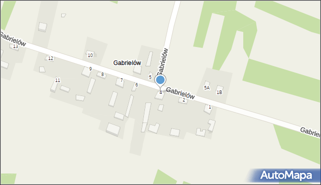 Brzozowa, Gabrielów, 4, mapa Brzozowa