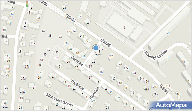 Bydgoszcz, Gajewskiego Franciszka, 7, mapa Bydgoszczy