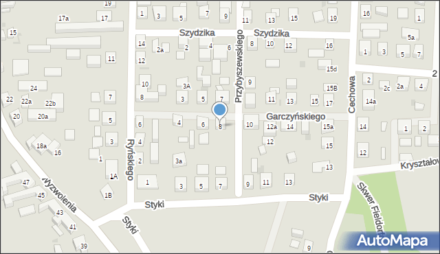 Bydgoszcz, Garczyńskiego Stefana, 8, mapa Bydgoszczy
