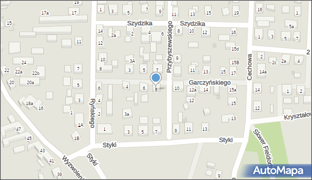 Bydgoszcz, Garczyńskiego Stefana, 8, mapa Bydgoszczy