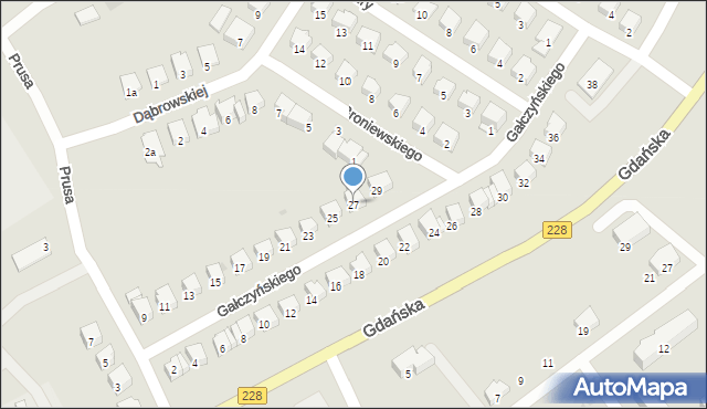 Bytów, Gałczyńskiego Konstantego Ildefonsa, 27, mapa Bytów