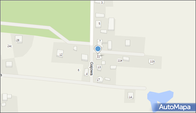 Chojniczki, Gajowa, 11, mapa Chojniczki