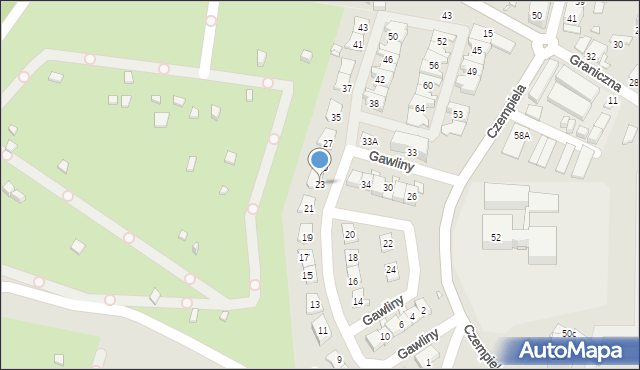 Chorzów, Gawliny Józefa, ks. bp., 23, mapa Chorzów