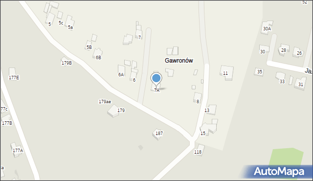 Chruszczobród, Gawronówka, 7A, mapa Chruszczobród