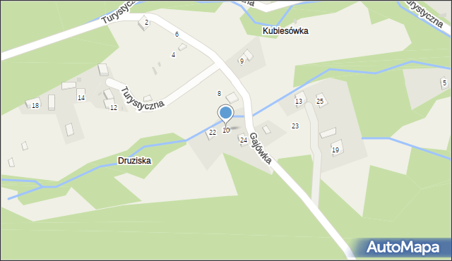 Cisiec, Gajówka, 10, mapa Cisiec