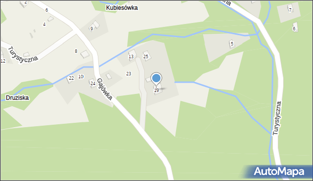 Cisiec, Gajówka, 19, mapa Cisiec