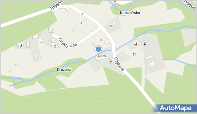 Cisiec, Gajówka, 22, mapa Cisiec