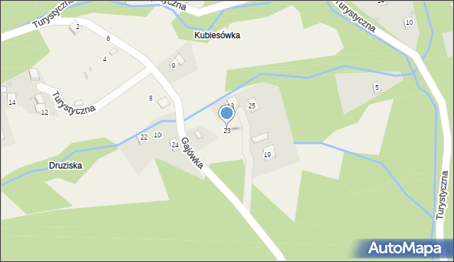 Cisiec, Gajówka, 23, mapa Cisiec