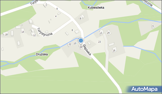 Cisiec, Gajówka, 24, mapa Cisiec