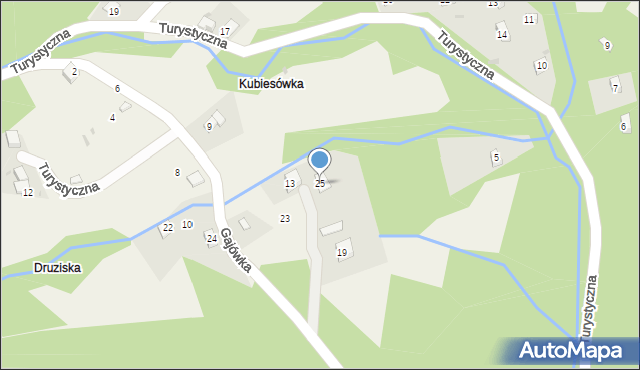 Cisiec, Gajówka, 25, mapa Cisiec