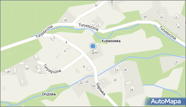 Cisiec, Gajówka, 9, mapa Cisiec