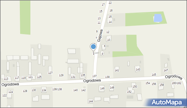 Cykarzew Północny, Gajowa, 1, mapa Cykarzew Północny