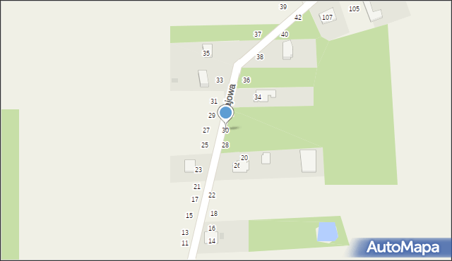 Cykarzew Północny, Gajowa, 30, mapa Cykarzew Północny