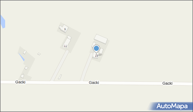 Czersk, Gacki, 13, mapa Czersk