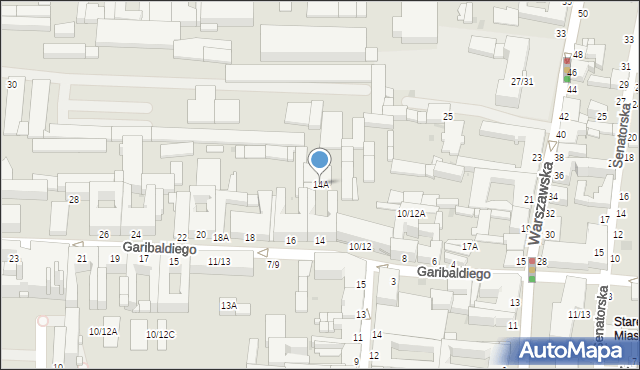 Częstochowa, Garibaldiego Giuseppe, 14A, mapa Częstochowy