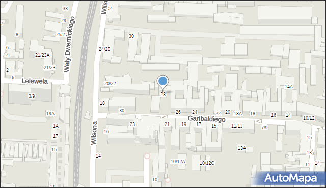 Częstochowa, Garibaldiego Giuseppe, 28, mapa Częstochowy