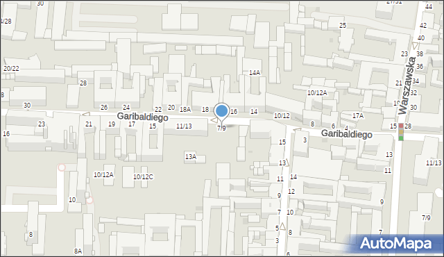 Częstochowa, Garibaldiego Giuseppe, 7/9, mapa Częstochowy