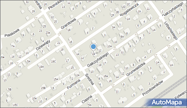 Dąbrowa Górnicza, Gałczyńskiego Konstantego Ildefonsa, 14, mapa Dąbrowa Górnicza
